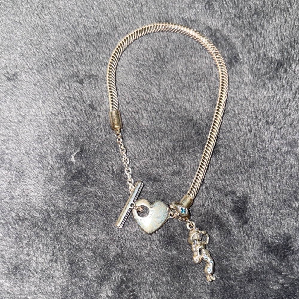 Silver Heart Charm Bracelet